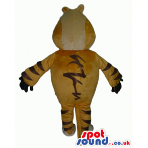 Mascot costume of a tiger with a white belly - Custom Mascots