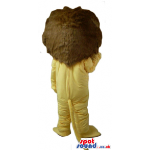 Beige lion with lots of brown hair - Custom Mascots