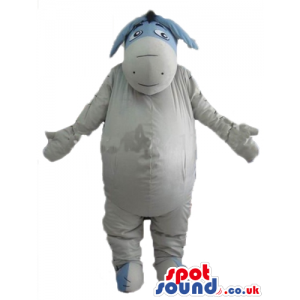 Grey donkey with blue forehead - Custom Mascots
