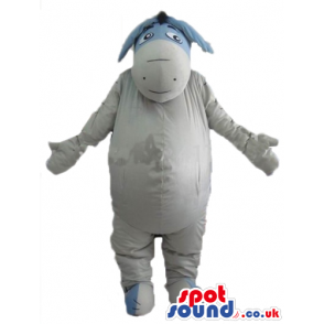 Grey donkey with blue forehead - Custom Mascots