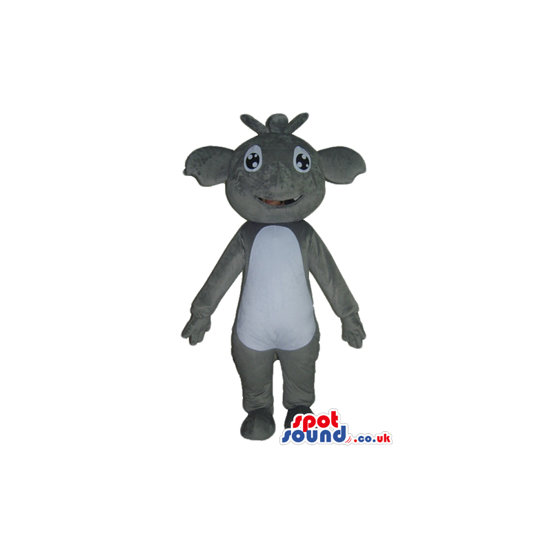 Grey elephant with grey hair - Custom Mascots