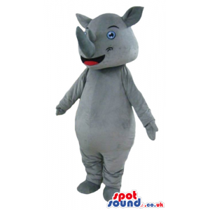 Mascot costume of a grey rhinocheros - Custom Mascots
