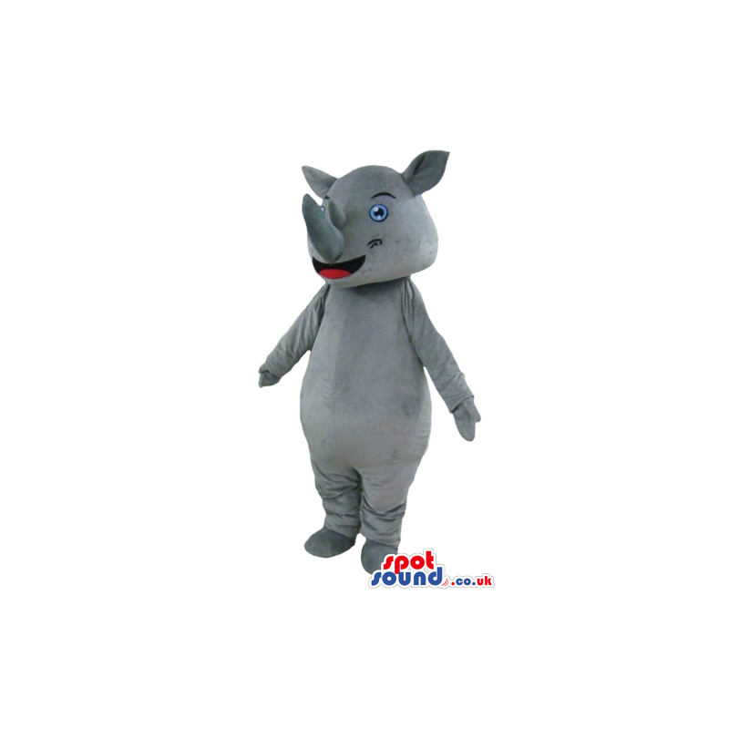 Mascot costume of a grey rhinocheros - Custom Mascots