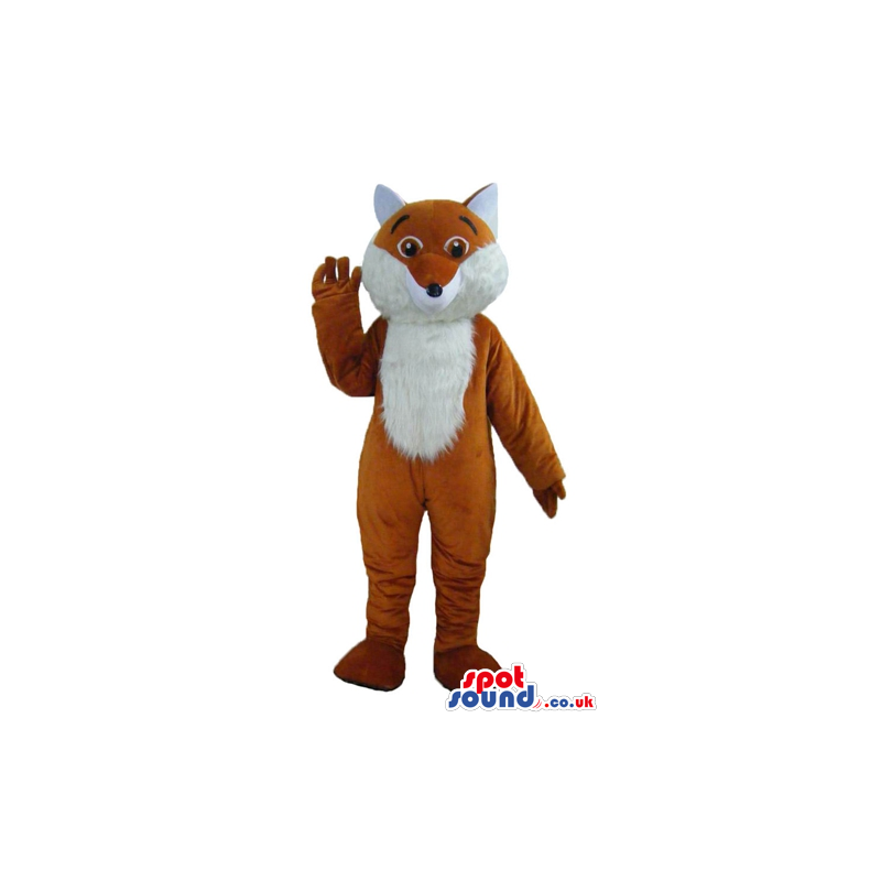 Mascot costume of a brown and white fox - Custom Mascots