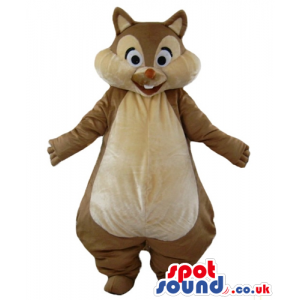 Mascot costume of a fat brown squirrel - Custom Mascots