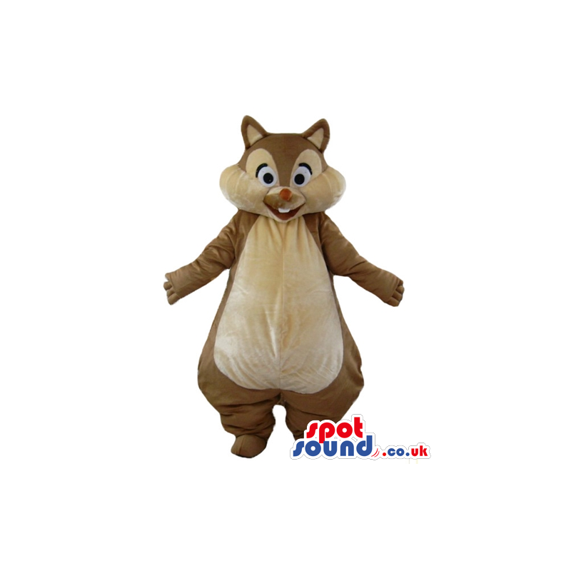 Mascot costume of a fat brown squirrel - Custom Mascots
