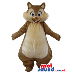 Mascot costume of a fat brown squirrel - Custom Mascots