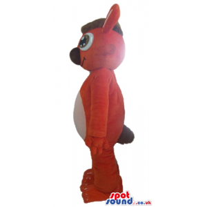 Red bear with huge eyes, black hair and red horns - Custom