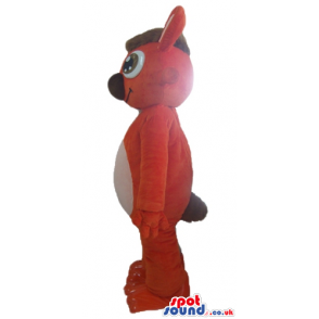 Red bear with huge eyes, black hair and red horns - Custom