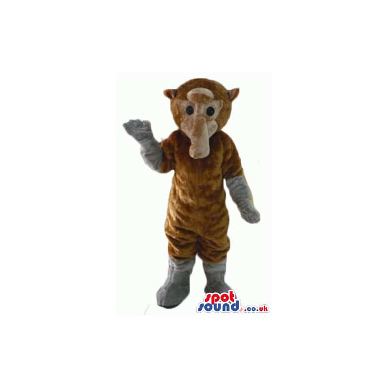 Brown and grey lioness - your mascot in a box! - Custom Mascots