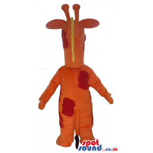 Orange and red giraffe - your mascot in a box! - Custom Mascots