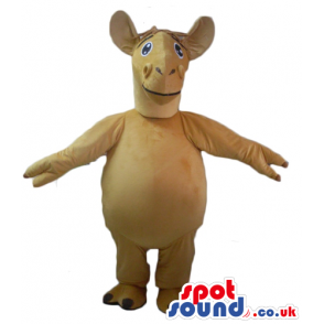 Beige moose with black eyes - Custom Mascots