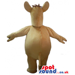 Beige moose with black eyes - Custom Mascots