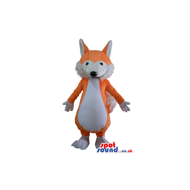 Orange and white fox - your mascot in a box! - Custom Mascots