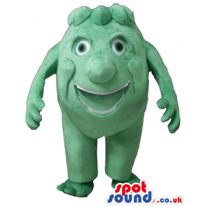 Green monster with long arms and large nose without body -