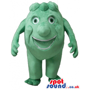 Green monster with long arms and large nose without body -