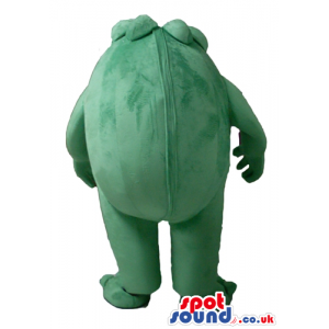 Green monster with long arms and large nose without body -