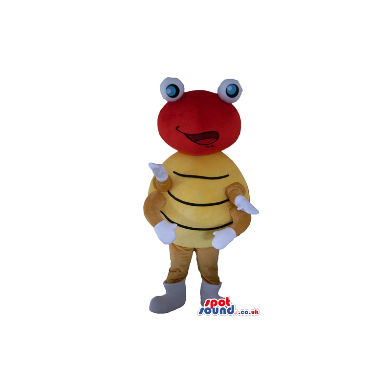 Beige bug with a big red head - Custom Mascots