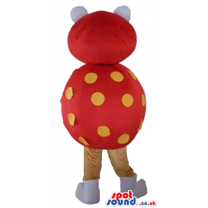 Beige bug with a big red head - Custom Mascots