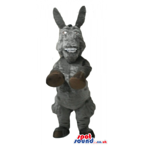 Smiling grey donkey - your mascot in a box! - Custom Mascots