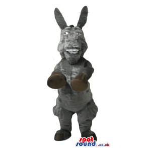 Smiling grey donkey - your mascot in a box! - Custom Mascots