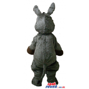 Smiling grey donkey - your mascot in a box! - Custom Mascots