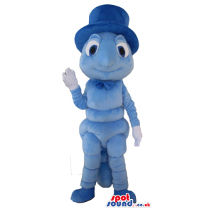 Blue bug wearing a blue top hat, shoes and bow tie - Custom