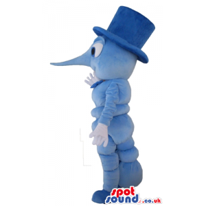 Blue bug wearing a blue top hat, shoes and bow tie - Custom