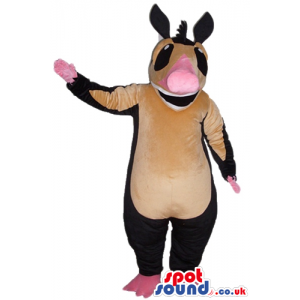 Beige and brown animal with pink nose, hands and feet - Custom