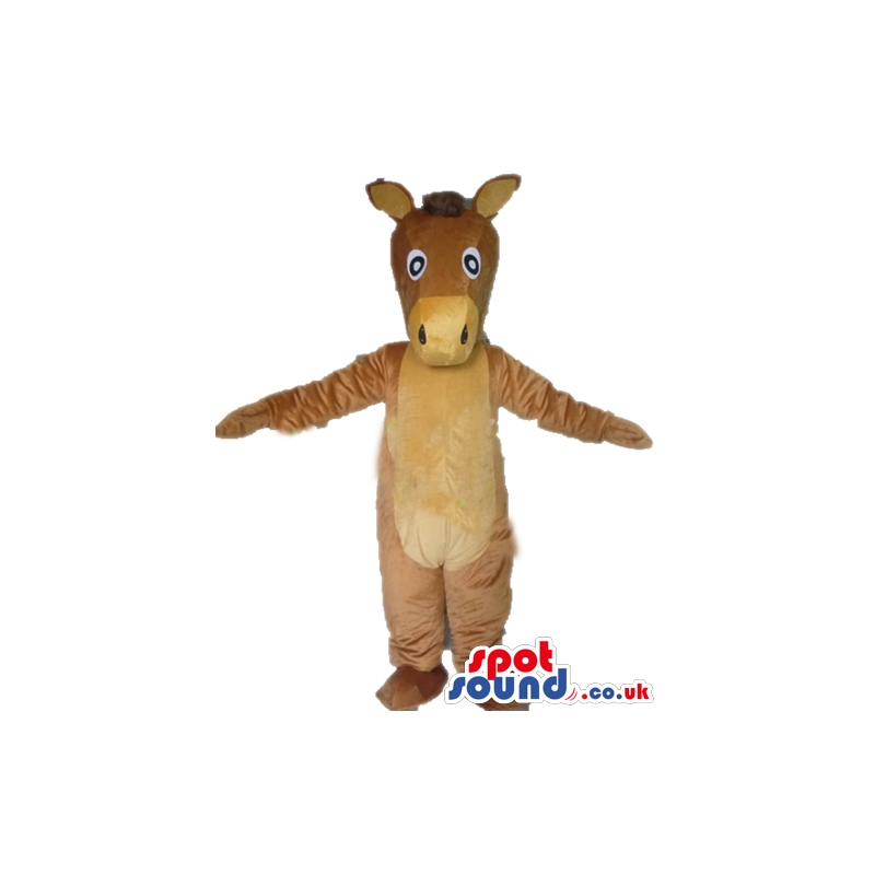 Brown girl mascot with donkey ears - Our mascots Sizes L (175-180CM)