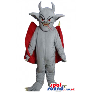 White fierceful monster with horns wearing a red cape - Custom