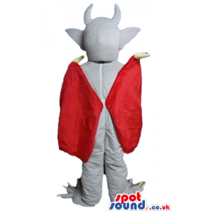 White fierceful monster with horns wearing a red cape - Custom