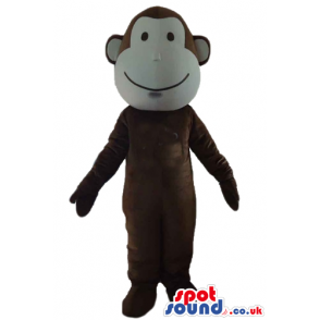 Smiliing brown monkey - your mascot in a box! - Custom Mascots