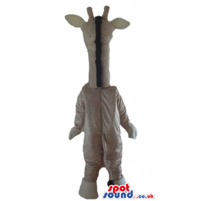 Beige giraffe with big wide eyes - Custom Mascots