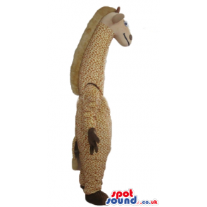 Beige giraffe with brown hands and feet - Custom Mascots