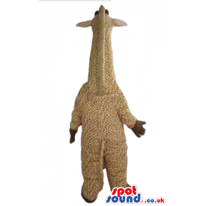 Beige giraffe with brown hands and feet - Custom Mascots