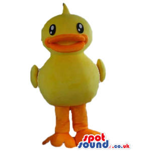 Yellow duck with orange beak and legs and black eyes - Custom