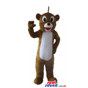 Brown dog with a white belly - Custom Mascots