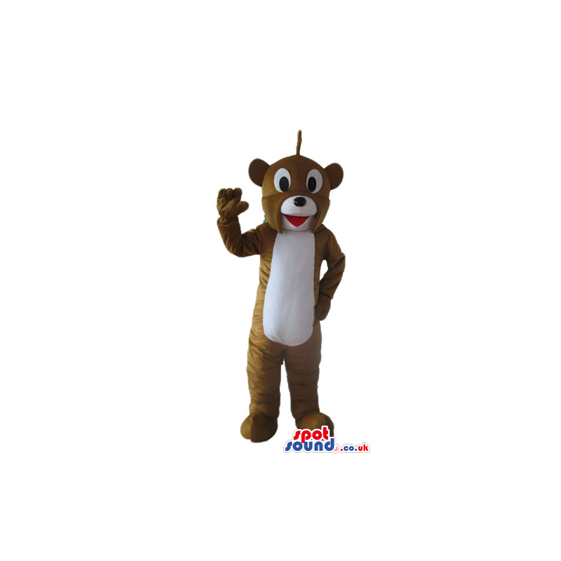 Brown dog with a white belly - Custom Mascots