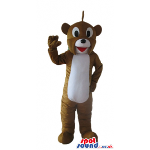 Brown dog with a white belly - Custom Mascots