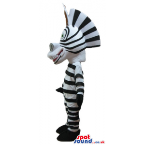 Zebra with big eyes and long brown ears - Custom Mascots