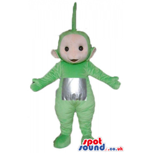 Green teletubby with a silver square on the belly - Custom