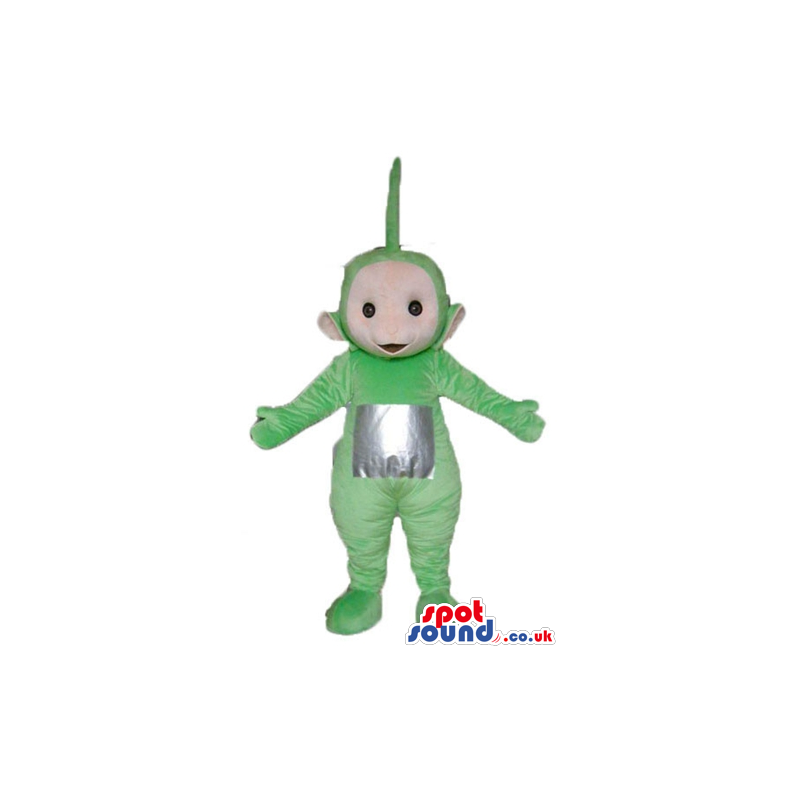 Green teletubby with a silver square on the belly - Custom