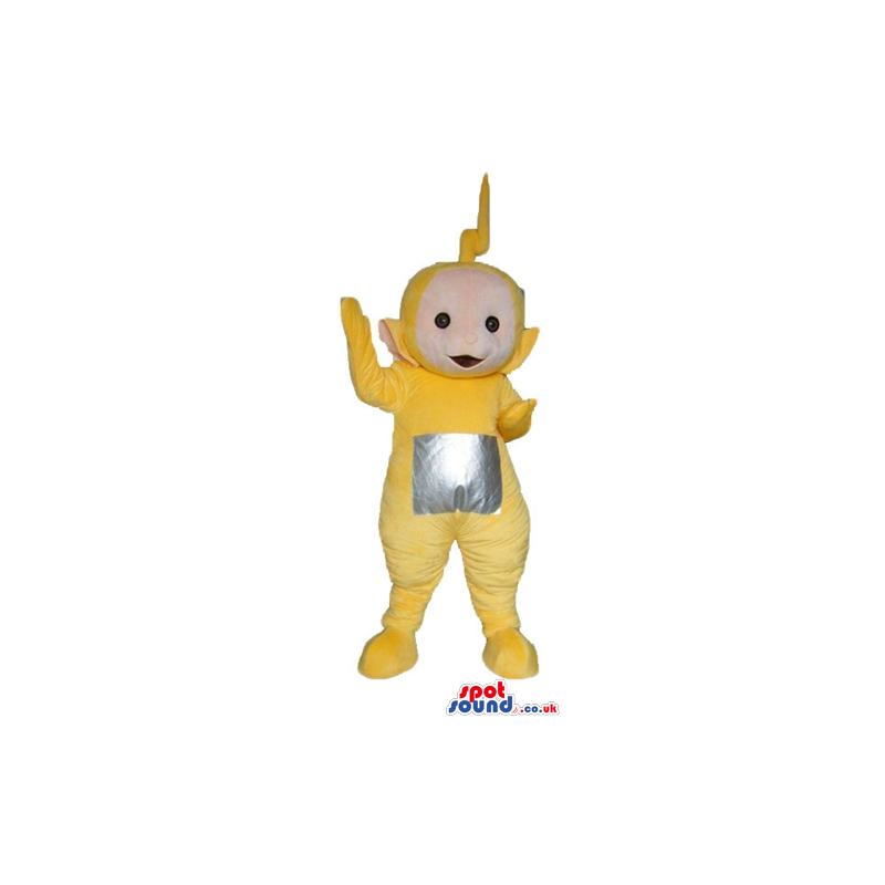 Yellow teletubby with a silver square on the belly - Custom