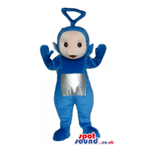 Blue teletubby with a silver square on the belly - Custom