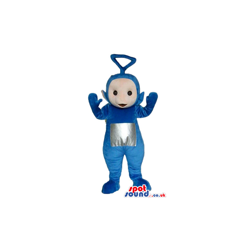 Blue teletubby with a silver square on the belly - Custom