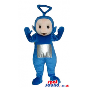 Blue teletubby with a silver square on the belly - Custom