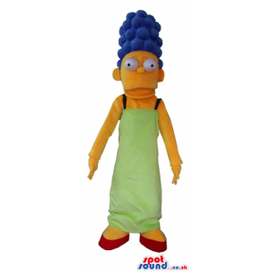 Marge simpson wearing a long green dress and red shoes - Custom