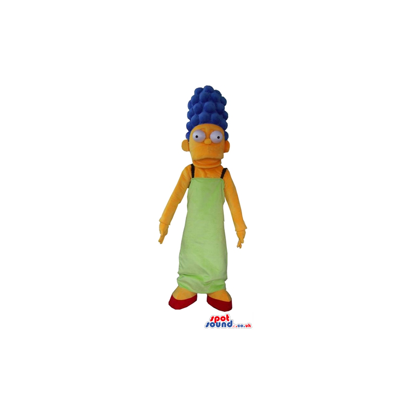 Marge simpson wearing a long green dress and red shoes - Custom