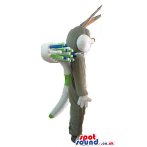 Bugs bunny carrying a white bag and a toothbrush - Custom